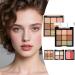 Palette de Fards Paupi res - Palette Visage avec Fard Joues et Illuminateur Cosm tiques Visage Yeux Doux Finition Mat pour Peau Mature Femme Adulte # 02 - Buy Online on GoSupps.com