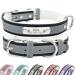 Senristar personalized reflective leather dog collar with warm food individual dog collar with name tape engraved for small medium and large dogs and cats s (width 1.5 cm neck circumference 25-32 cm) black
