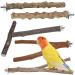 Bird cage Accessories Bird Toys Bookstars for bird cages 5-part set with assembly parts Bird seat sticks Wood bird accessories for birds parrot swing toys