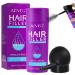 Hair fibers fiber-haired powder in professional quality for women keratin hair fibers with applicator immediately hidden hair loss in 15 seconds for the best fuller & thicker hair result (black-01)