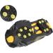 Willceal Ice Cleats - Rubber Snow Shoe Spikes with 10 Steel Studs for Traction | Yellow Medium - Buy Online on GoSupps.com