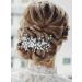 Crystal Bride Wedding Hair Clip | Catery Silver Hair Vine | Bridal Headpiece with Flower | Women's Wedding Hair Accessories - Buy Online on GoSupps.com