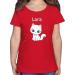 Gift with name personalized by Shirtracer - T-Shirt Girls - Cute Cat Cats Cat Motif Cat Cats 08 Red 152