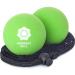 Fascia balls in the network 2 Set made of natural rubber - 2 x fascia ball soft soft soft 6.3 cm diameter - suitable for fascia training yoga & massage 1 x green 6.3 cm