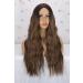 Colorfulpanda Long Ombre Brown Blonde Wig for Women - Natural Wavy Curly Heat Resistant Hair with Dark Roots - Perfect for Everyday Wear and Cosplay Parties - Buy Online on GoSupps.com