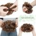Light Brown Updo Ponytail Hair Extensions - Curly Wavy Messy Hair Scrunchies for Women - 35g Hair Bun Extension - Buy Online on GoSupps.com