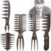 Noverlife 5PCS Men's Pompadour Hairstyling Combs - Professional Wide Teeth Texture Comb Set for Slicked Back Hairstyle - Buy Online on GoSupps.com
