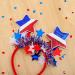 Outyua 4th of July Red White and Blue Patriotic Star Headband American Flag Hairband USA Independence Day Hair Outfits Hair Accessories for Women Girls - Buy Online on GoSupps.com