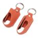 Asthma Inhaler Holder Inhaler Case Inhaler Carrying Holder Clasp Closure Safety Carabiner Clip 2pcs Portable PU Leather Inhaler Protective Holder (Orange)