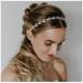 SWEETV Rhinestone Bridal Headpiece Silver Wedding Headband Crystal Hair Accessories for Bride Bridesmaid Flower Girl Sliver
