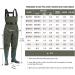FISHINGSIR HISEA Waterproof Fishing Waders with Boots for Men and Women - Green Chest Waders for Hunting with Boot Hanger - Size M8/W10 - Buy Online on GoSupps.com