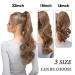 CJL HAIR 18 Brown Curly Wavy Ponytail Extension - Clip in Synthetic Hairpiece for Women (18 Inch) - Buy Online on GoSupps.com