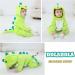 Doladola Baby Hooded Dinosaur Romper | 18-24 Months Emerald Green Onesie - Buy Online on GoSupps.com
