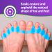 Soft Gel Toe Separators - Toe Spreaders for Foot Pain Relief & Toe Alignment - 2 Pairs Blue - Buy Online on GoSupps.com