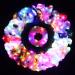 24PCS LED Scrunchies for Women Light Up Hair Scrunchy for Girls Colorful Yarn Hair Ties Elastic Hair Bands Glow in the Dark Hair Accessories with Bag for Halloween Neon Party