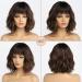 Short Brown Blonde Ombre Bob Wig for Women - 10-Inch Synthetic Hair with Dark Roots for Everyday Party & Cosplay - Buy Online on GoSupps.com