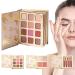 Palette de livre de maquillage Fard paupi res r utilisable 12 couleurs | Palette de fards paupi res Portable avec 4 fards joues et 4 rouges l vres liquides pour femmes voyage beaut f te qu - Buy Online on GoSupps.com