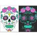Halloween Luminous Temporary Tattoos Stickers - 4 Sheets Glow in Dark Sugar Skull Face Stickers for Adults & Kids - Waterproof 3D Facial Party Favors - Buy Online on GoSupps.com