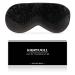 Lace Silky Sleep Mask 1 Count Black Silky Fabric with Adjustable Strap for Sleeping Light Blocking Elegant Gifts for Women