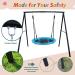 Trekassy 440lbs Swing Set with 40 Saucer Tree Swing, Swivel & A-Frame Stand - Buy Online on GoSupps.com