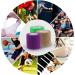 Self Adhesive Bandage Wrap - 5 Yards Tape for Sports Injuries - 4 Pack - Buy Online on GoSupps.com