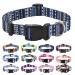 Mihqy dog collar adjustable soft & comfort dog collar Bohemian flowers geometric trunk design for small medium and large dogs (Bohemian blue s) s (neck circumference 25-40 cm width 1.5 cm) Bohemian blue