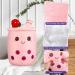 BoBa Plushie Bubble Tea Fruit & Ice Cream Plush Pillow - Skin-friendly Comfortable Cushion 24cm Pink - Buy Online on GoSupps.com