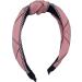 Topkids Accessories Checkered Knot Alice Bands Adult Women Hair Accessories for Women Hair Bands for Women Thick Headband Womens Headbands Head Bands Adult Women Wide Headbands (Pink) - Buy Online on GoSupps.com