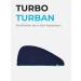 Shop Sowel 100% Organic Cotton Hair Turban Towel | Eco-Friendly Button Design for Men & Women - Navy/Green - Buy Online on GoSupps.com