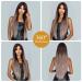 Buy Testar 28 Inch Ombre Brown Gray Wig - Long Straight Heat-Resistant Synthetic Fiber Wig for Women | Perfect for Daily Party & Cosplay Use - Buy Online on GoSupps.com