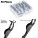 48 Pieces False Eyelash Applicator Tool Set - Plastic Tweezers & Fish Tail Clips for Easy Eyelash Extension Application & Removal (Black) - International Shipping Available - Buy Online on GoSupps.com