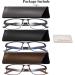 3 Pack Stylish Metal Frame Blue Light Blocking Reading Glasses for Men - Mix Color 1.5x - Buy Online on GoSupps.com