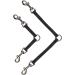 Guardian Gear Nylon 2-Way Coupler for Small Dogs | Durable Black Coupler with Nickel Plated Clip | 10.2cm (4 inch) Shipping Worldwide - Buy Online on GoSupps.com