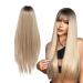 Wig Blonde Black Long Straight Wigs Long Curly Cosplay Daily For Wigs Party Wig For Women (Gold)