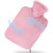 2L Pink Fluffy Hot Water Bottle with Zipper Cover - Pain Relief Gift for Women - Buy Online on GoSupps.com