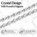 Magnetic Bracelet for Women | Titanium Steel with Cubic Zirconia | Ultra Strength Magnets | Jewelry Brazaletes | B-silver - Buy Online on GoSupps.com