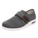 SDEQA Men's Adjustable Wide Width Shoes Diabetic Edema Slippers Summer Lightweight Breathable Walking Shoes Portable Plus Size Comfort 6.5 Grey