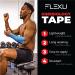 FlexU Ultra-Wide Kinesiology Tape - Lower Back and Shoulder Pain Relief - 4 Pre-Cut Y Shape Strips - 50%-100% Wider - Black - Buy Online on GoSupps.com