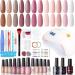 Gellen Gel Nail Polish Kit with U V LED Light 72W Nail Dryer 12 Gel Nail Colors No Wipe Top Base Coat Nail Art Decorations Manicure Tools All-In-One Manicure Kit Classic Nudes Nude Pink - Buy Online on GoSupps.com