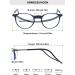 Lanomi Round Oval Reading Glasses for Men & Women - Magnetic Closure Light Reading Aid with Elastic Silicone Straps Blue 1.5x - International Shipping Available - Buy Online on GoSupps.com