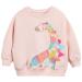 DHASIUE Baby Girls Unicorn Sweatshirt Jumper T-Shirt Cute Long Sleeved Tops Casual Cotton Tee Shirts Kids Toddler Clothes Age 1 2 3 4 5 6 7 Years 1-2 Years 01# Dinosaur/Pink
