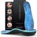 NASA Grade Plantar Fasciitis Insoles - High Arch Support for Men and Women - Relief from Flat Foot Pain - Orthotic Inserts for Work and Standing - Blue - Size M - Buy Online on GoSupps.com