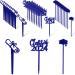 90 Pieces Class of 2023 Theme Graduation Cake Topper Cupcake Picks Plastic Picks Graduation Cupcake Decorations for Party Supplies and Graduation Party Favors 3 Styles (Blue)