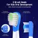 Kids Sonic Electric Toothbrush with LED Light | 3 Cleaning Modes & Timer | Rechargeable & Waterproof | 2 Soft Bristles | Ages 3+ - Blue - Buy Online on GoSupps.com