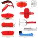 BREUAILY Horse Grooming Kit 10pcs Professional Horse Soft Massage Brush Kit Portable Horse Cleaning Tool Kit Horse Hair Brush Curry Comb Hoof Pick for Horse Cow Pony - Buy Online on GoSupps.com