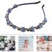 FRCOLOR Diamond Headpiece Rhinestone Hairband Sparkling Flower Hairbands Jewelry Fashion Beaded Headbands Women Hair Accessory Braide Hair Hoop Blue Blue Tiara - Buy Online on GoSupps.com