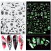 Halloween Nail Art Stickers Glow in The Dark Nail Decals 3D Self-Adhesive Fluorescent Nail Stickers Skull Spider Witch Ghost Pumpkin Bat Snake Nail Design Halloween decorations - Buy Online on GoSupps.com