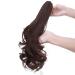 Ponytail Extension with Clip - 18 Heat Resistant Medium Brown Braid - Real Hair Look Smooth & Corrugated Styles - International Shipping Available - Buy Online on GoSupps.com