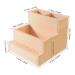 Wooden Nail Drill Bits Holder Organizer - 10 Holes Rectangle Box for Manicure Tools in Home or Salon - Buy Online on GoSupps.com