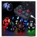 Glowing Dice Set 7Pcs, DND Dice, Shake to Light Up LED Dice Color Changing Glitter, USB Port Charging, for Dungeon and Dragons, D&D, Sci-Fi, Yu-Gi-Oh Table Games Dice (Black)